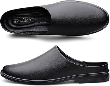 Amazon | [J-WEWIN] ビジネスサンダル メンズ 本革 素足 かかとあり靴